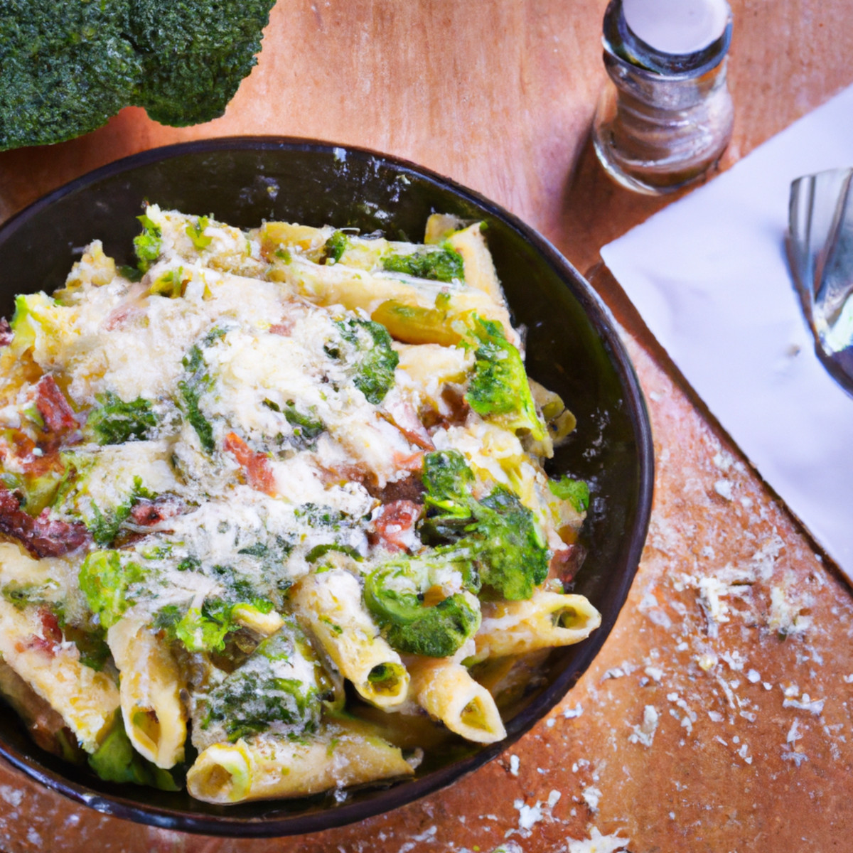 bacon and broccoli pasta