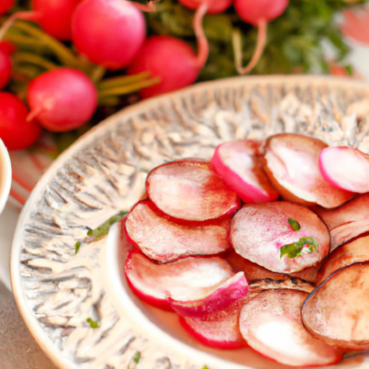 baked radish chips