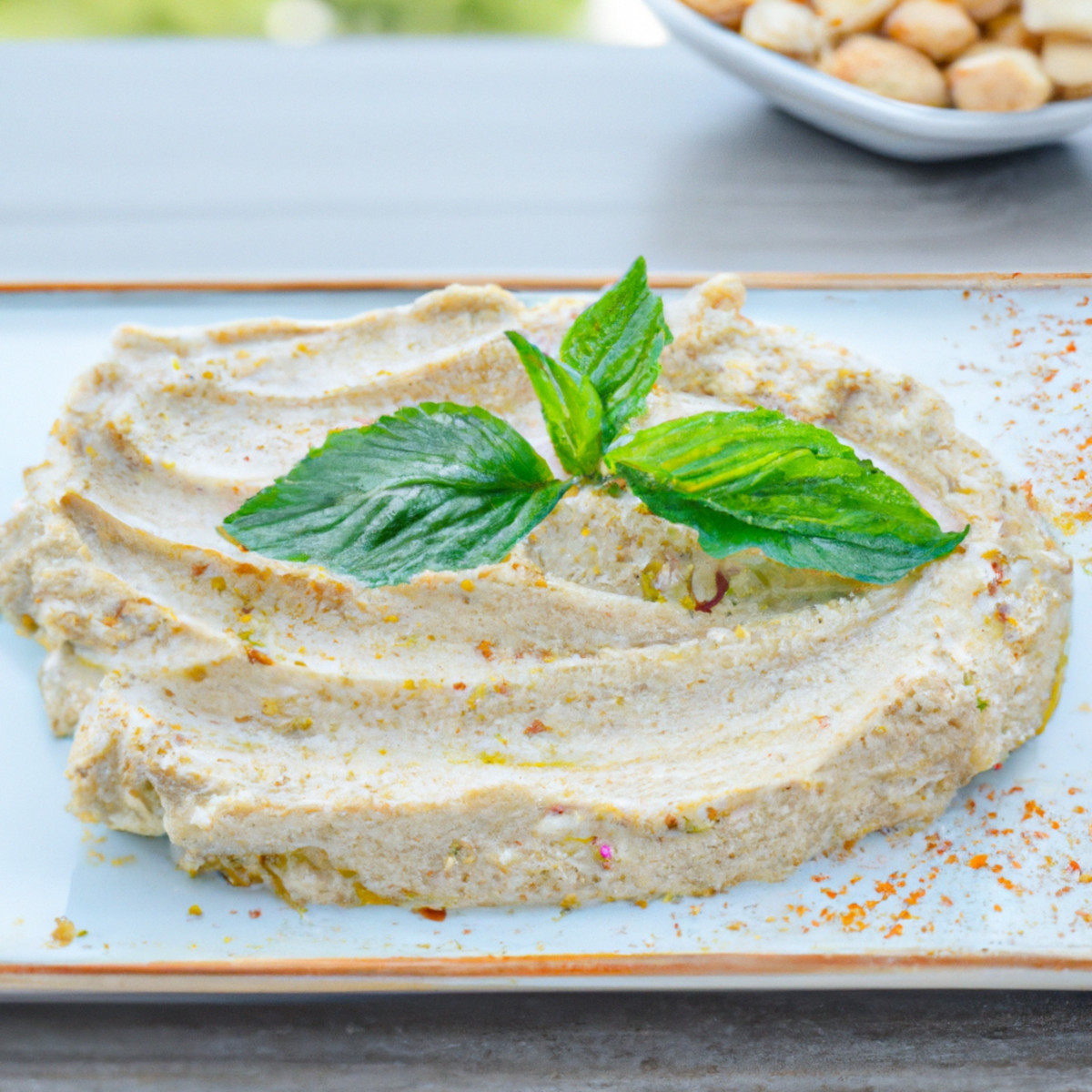 basil and white bean hummus