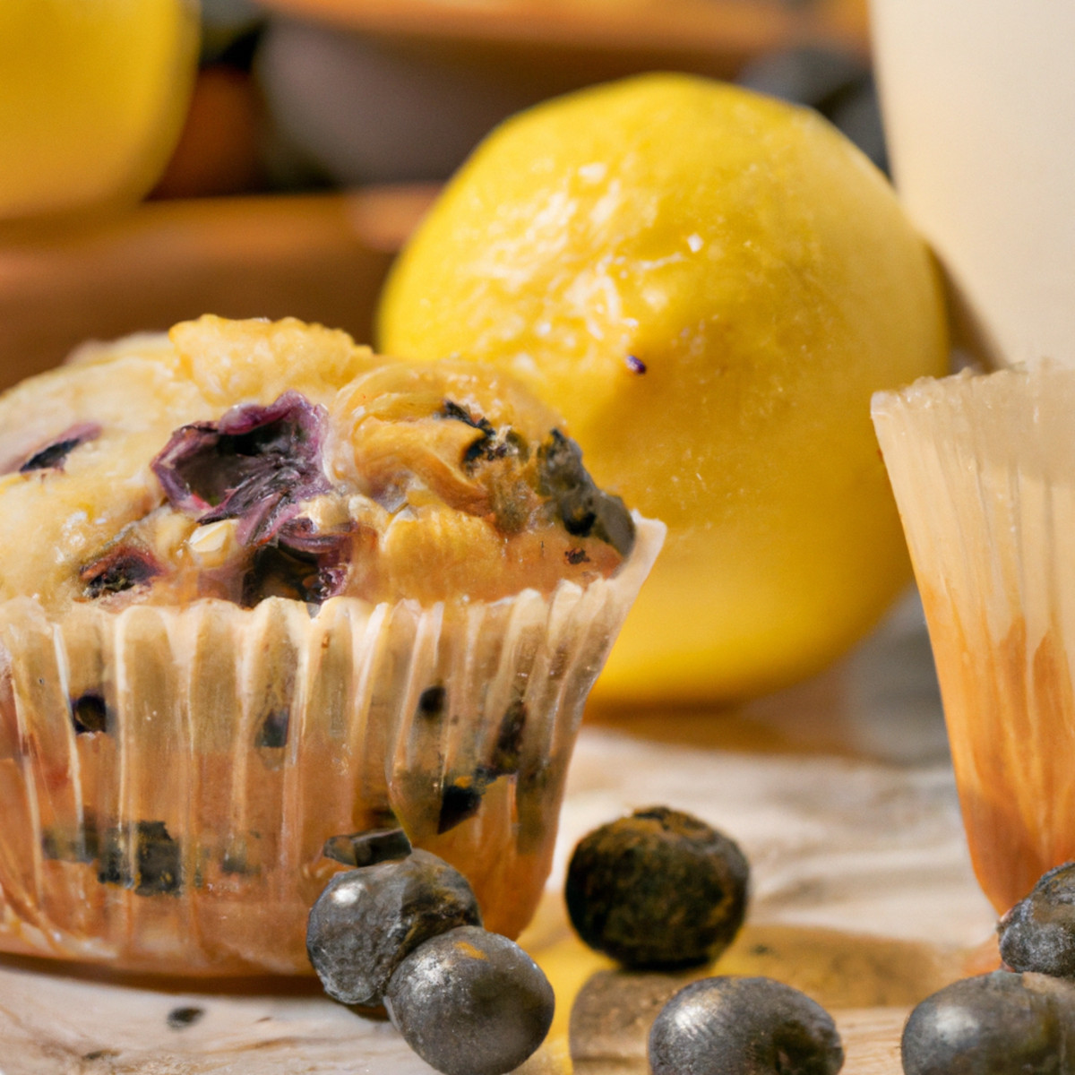 blueberry and lemon muffins