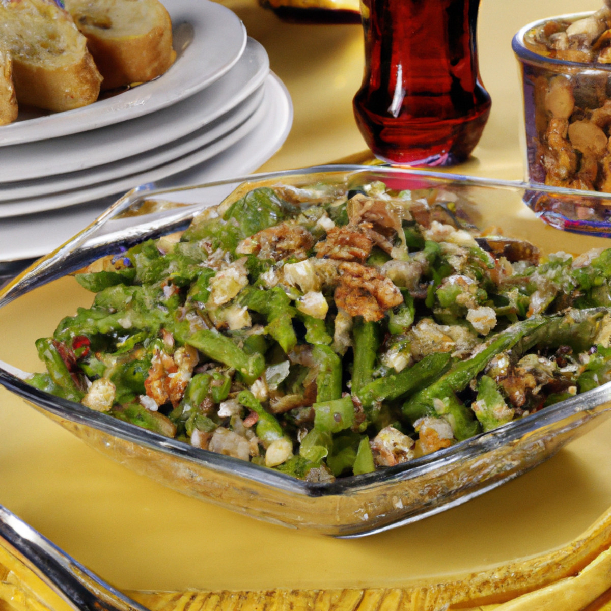 green bean salad in vinaigrette