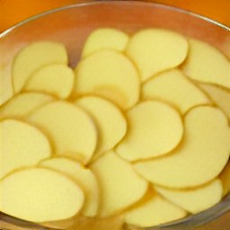 after 10 minutes, the potatoes slightly salty and have absorbed some water.