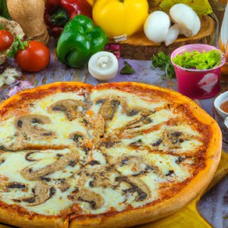

This European Italian dinner of portabella mushroom and feta cheese pizza is a delicious and nutritious eggs-free, nuts-free, soy-free meal.