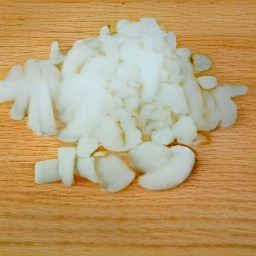 after peeling and chopping the onions, they ready to cook with.