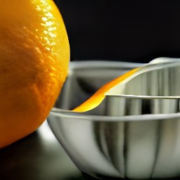 a squeezed orange.