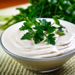 

This delicious yogurt and tahini dip is a nuts-, gluten-, eggs- and soy- free, no cook sauce or dressing made with tahini, plain yogurt, and lemons.