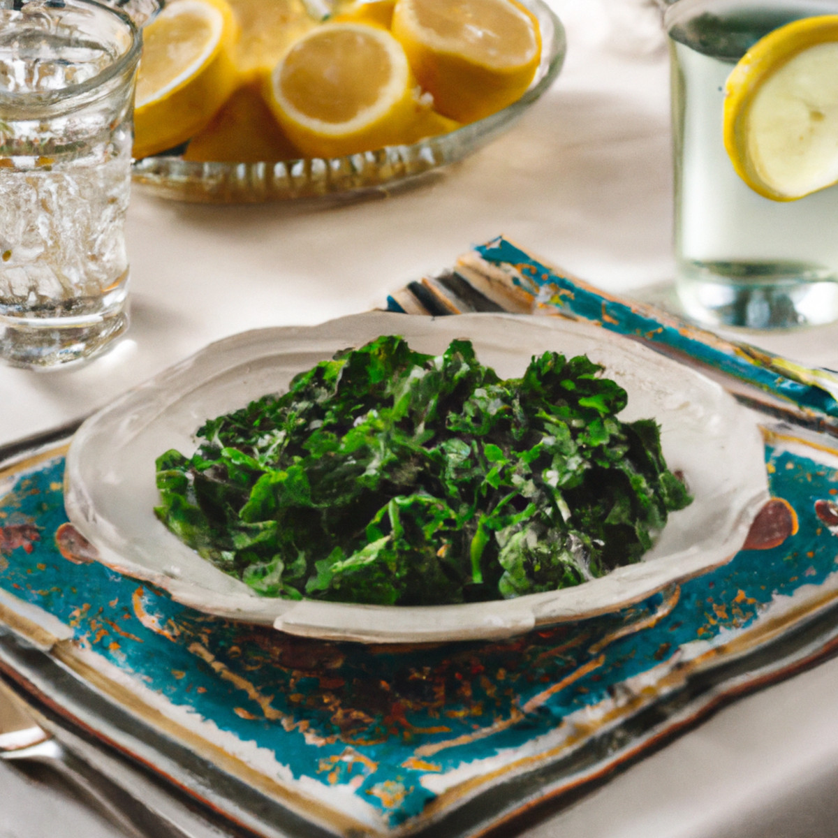 lemon and garlic spinach