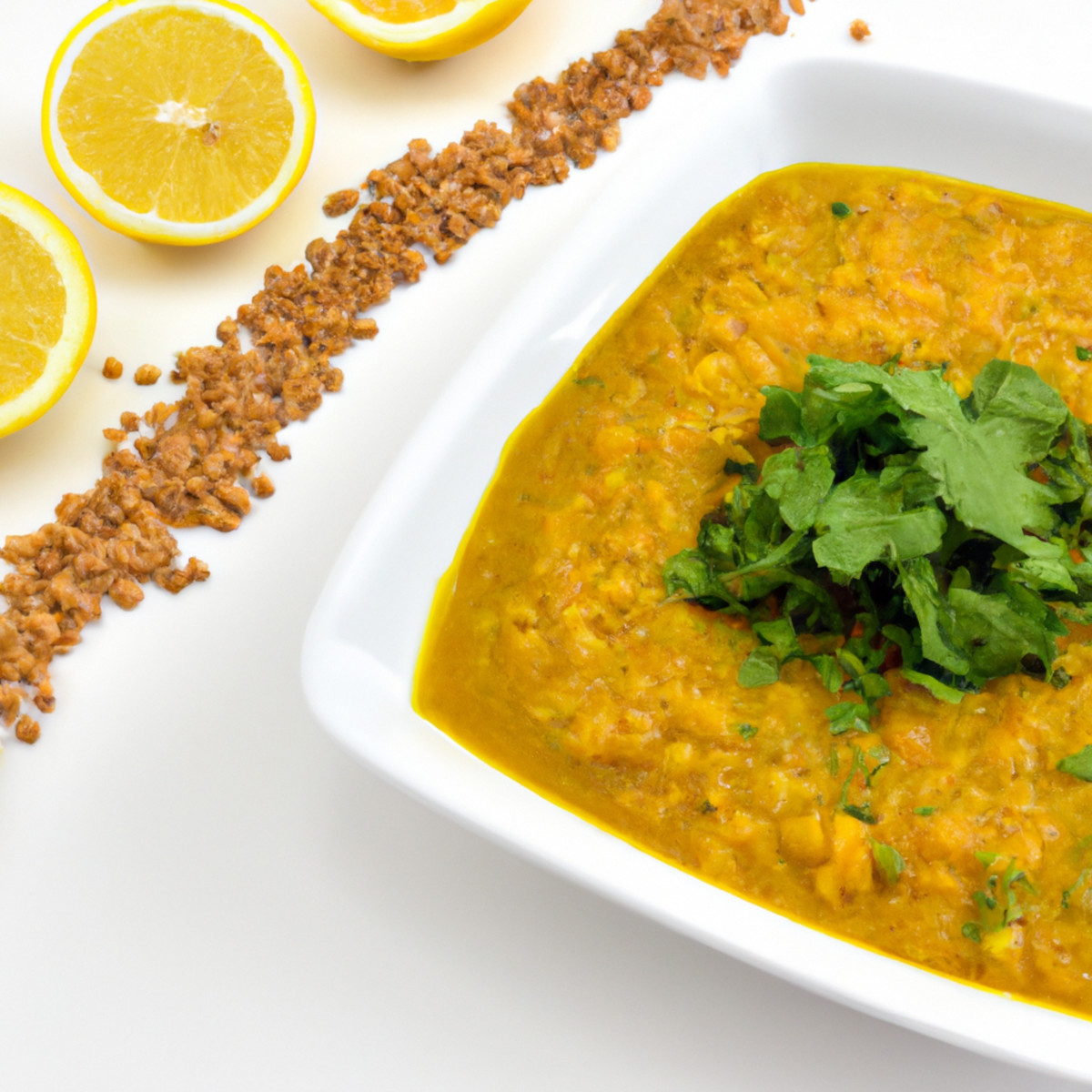 lemon flavored yellow lentils