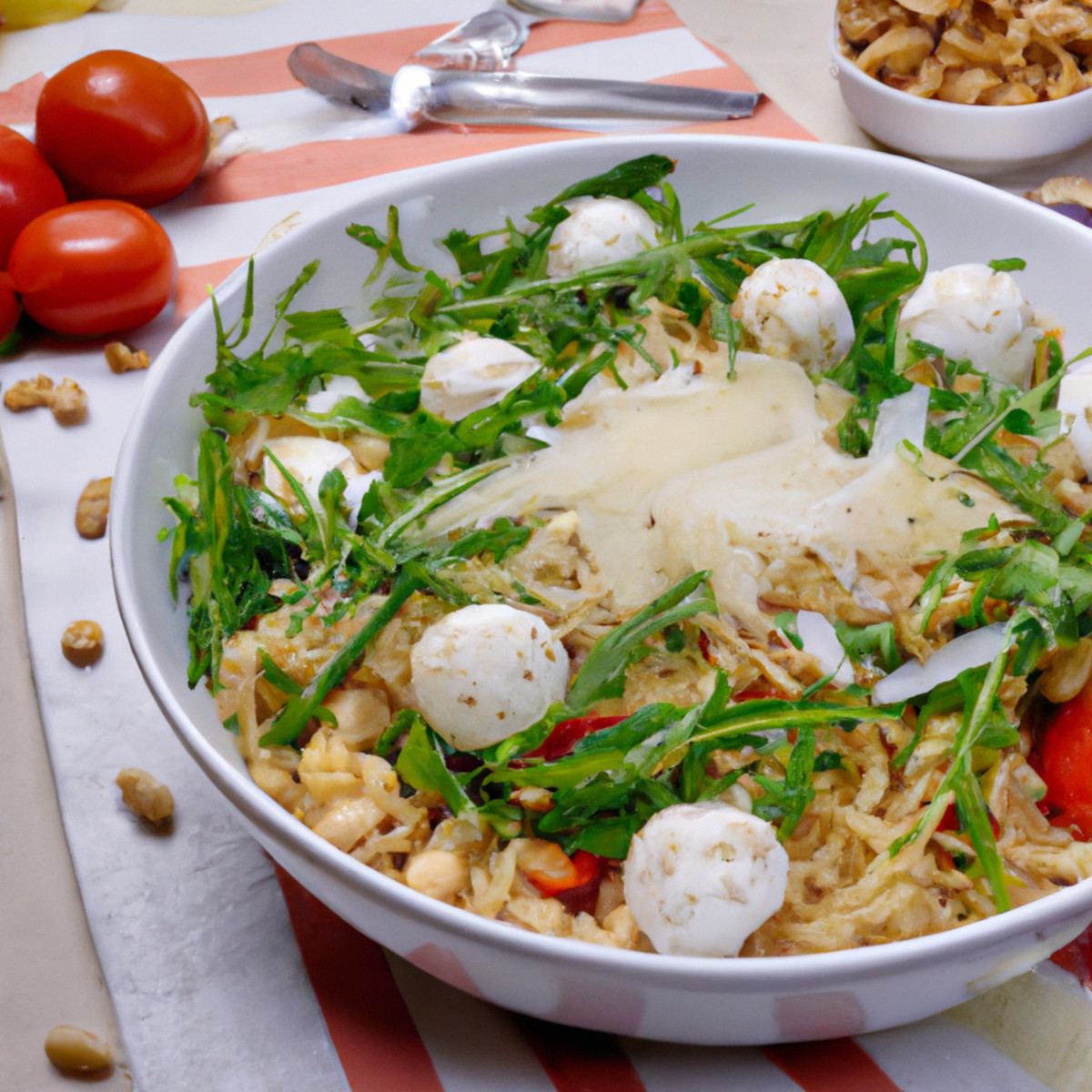 orzo and mozzarella salad