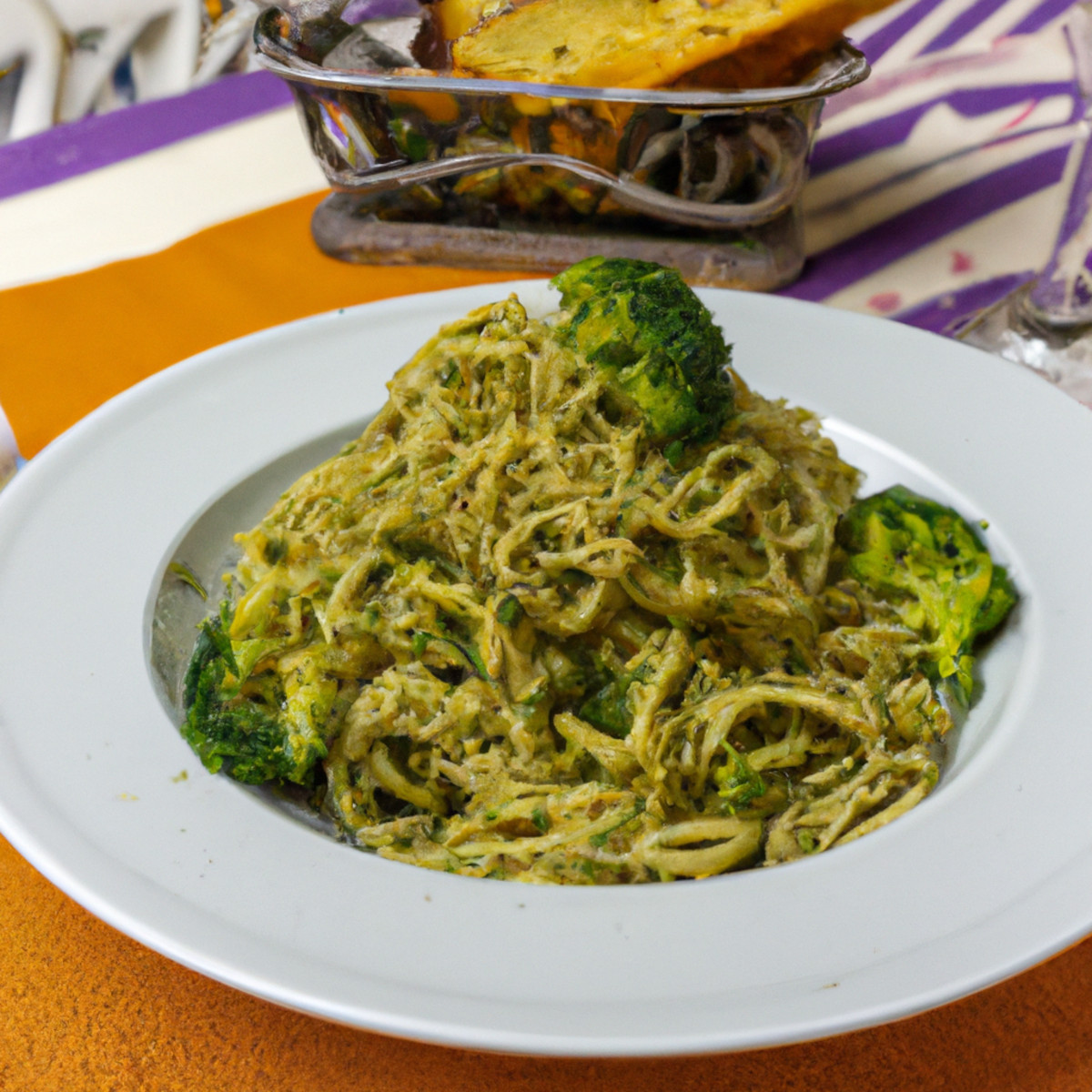 pesto pasta with broccoli