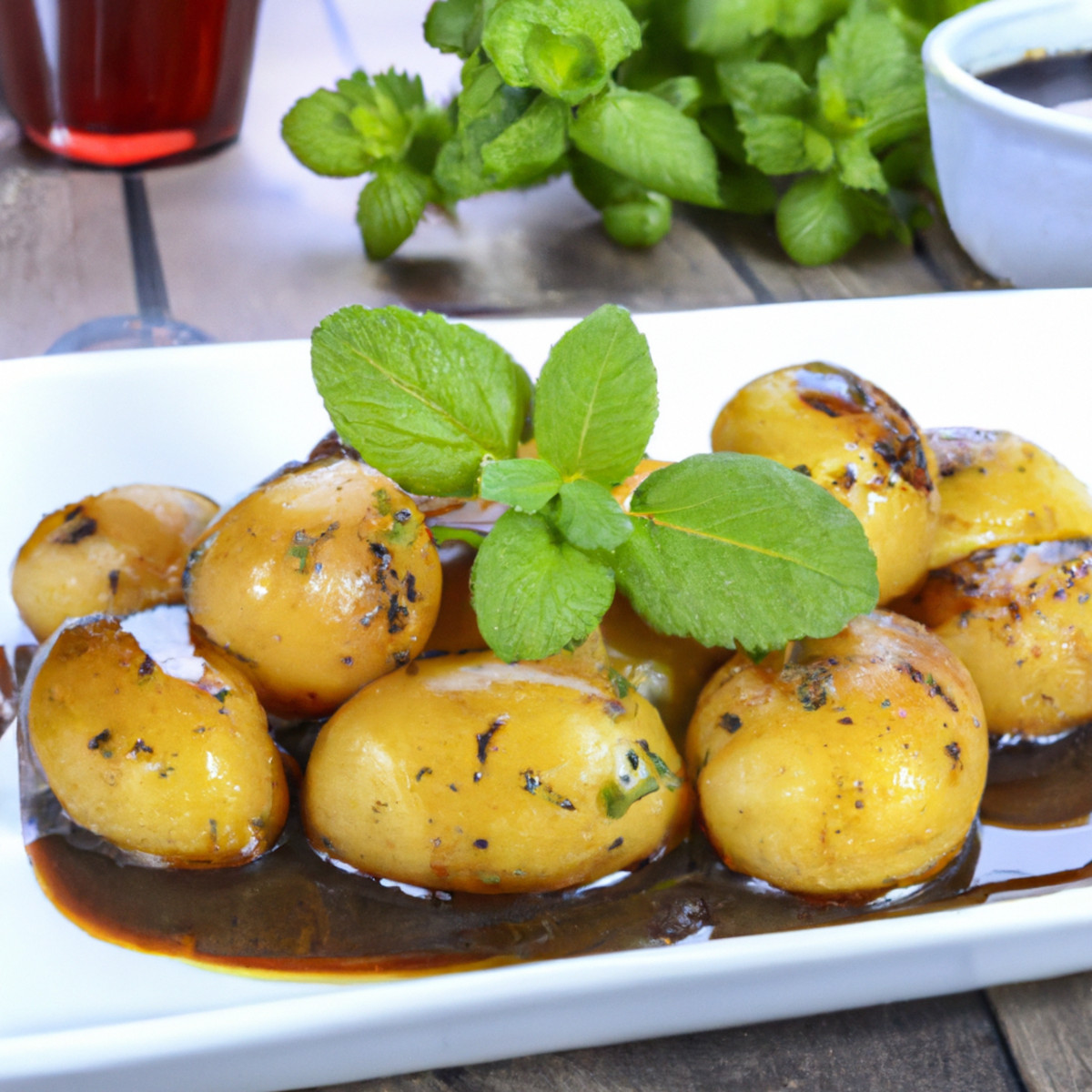 potatoes with balsamic and shallot butter