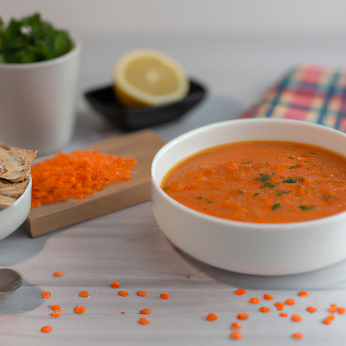 red lentil and carrot soup