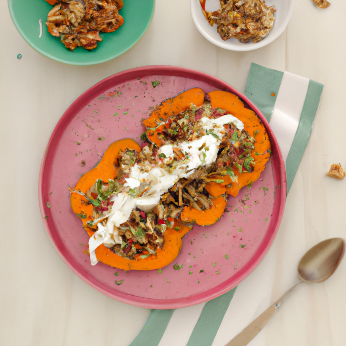 roasted sweet potato with celeriac coleslaw