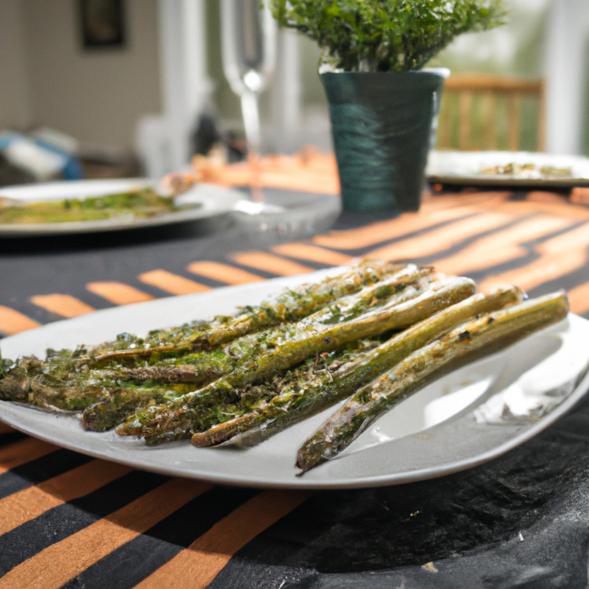 seasoned grilled asparagus