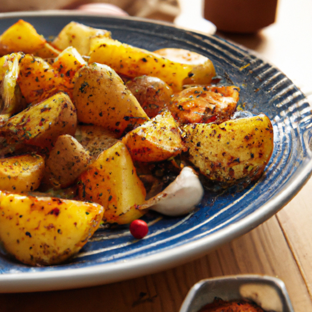 spiced and roasted potatoes