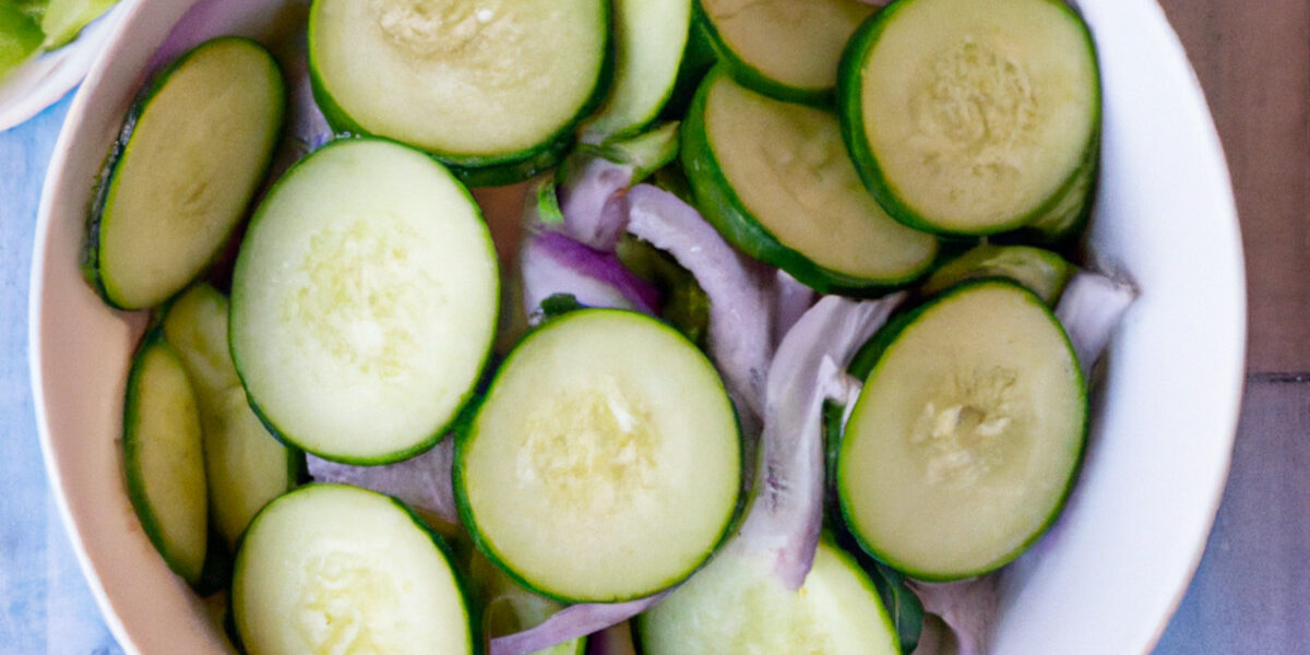 tangy cucumbers and onions
