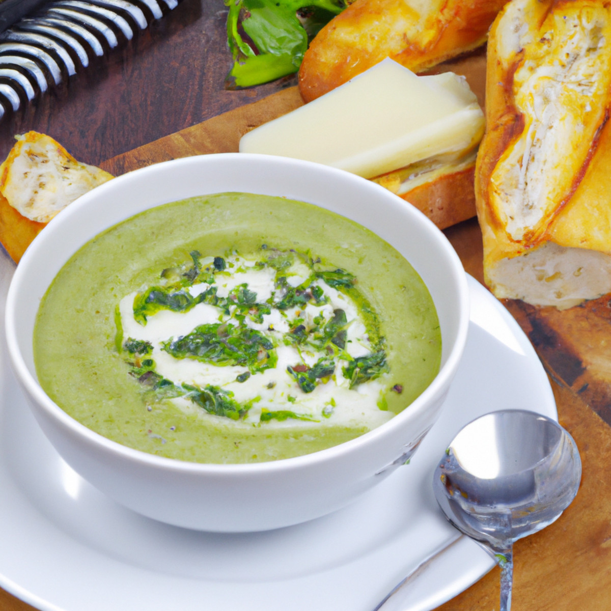 watercress and celeriac soup