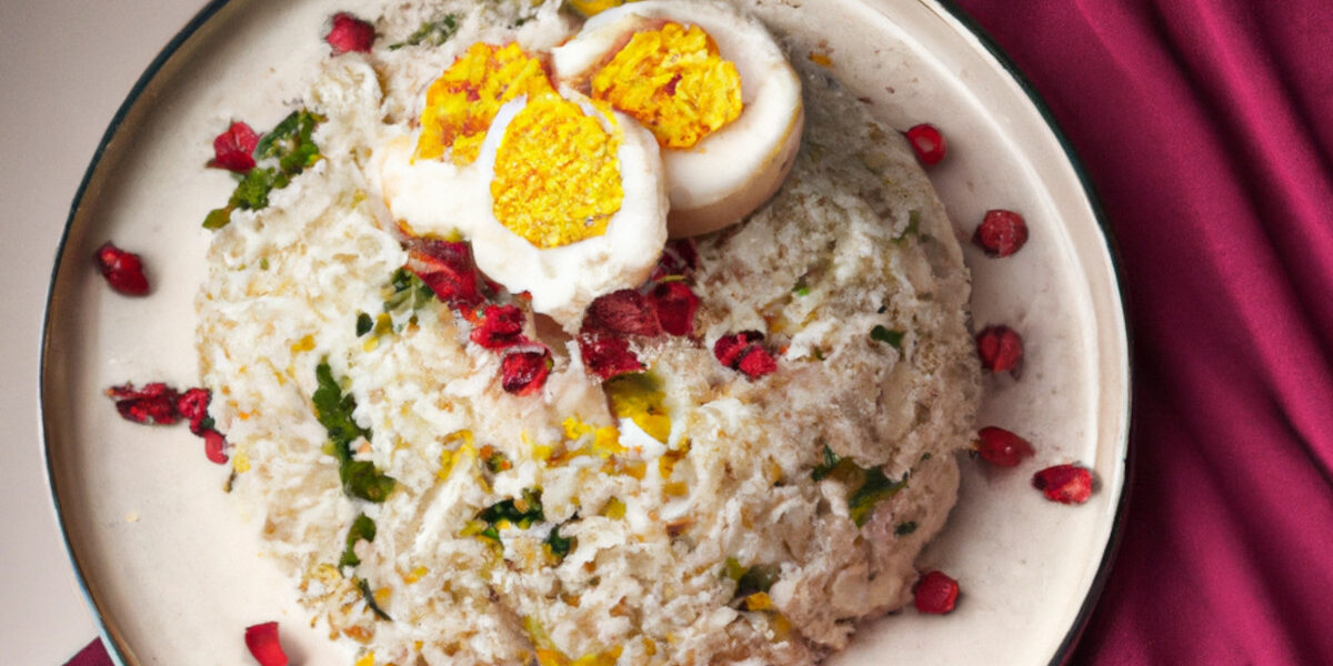 zesty rice salad with eggs and parsley